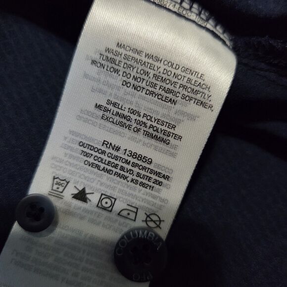 Ole Miss Tamiami Shirt Medium Columbia PFG Short Sleeve Button Men’s - Picture 7 of 9